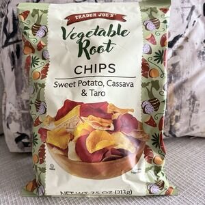 Trader‎ Joe's Vegetable Root Chips 7.5 oz Bag Sweet Potato Cassava & Taro